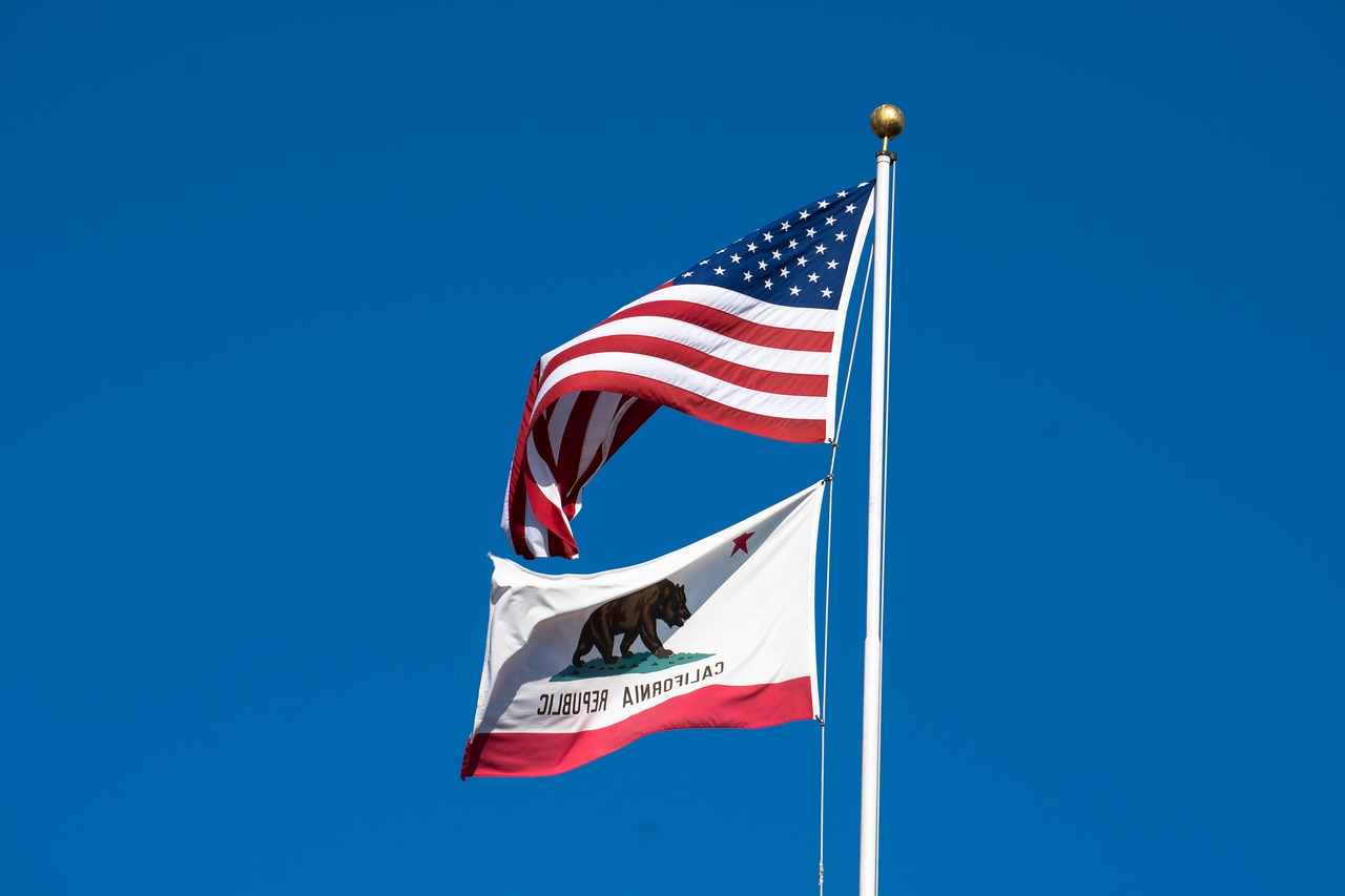 CA and US flags